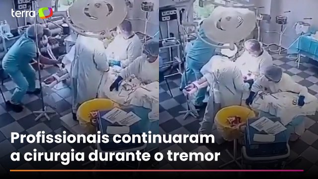 Médicos seguram paciente que passava por cirurgia durante terremoto na Rússia