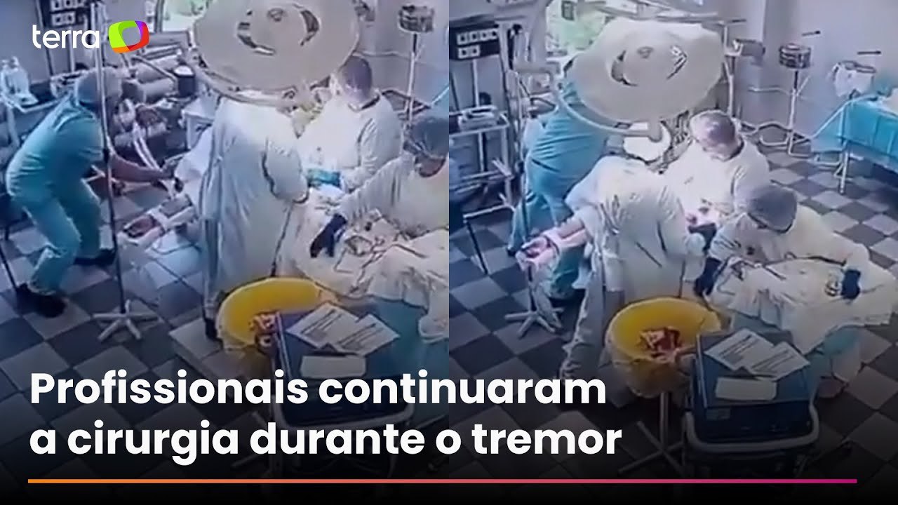 Médicos seguram paciente que passava por cirurgia durante terremoto na Rússia