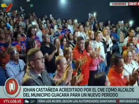 Alcalde Johan Castañeda recibió acreditación ante el CNE, junto a los concejales electos de Carabobo