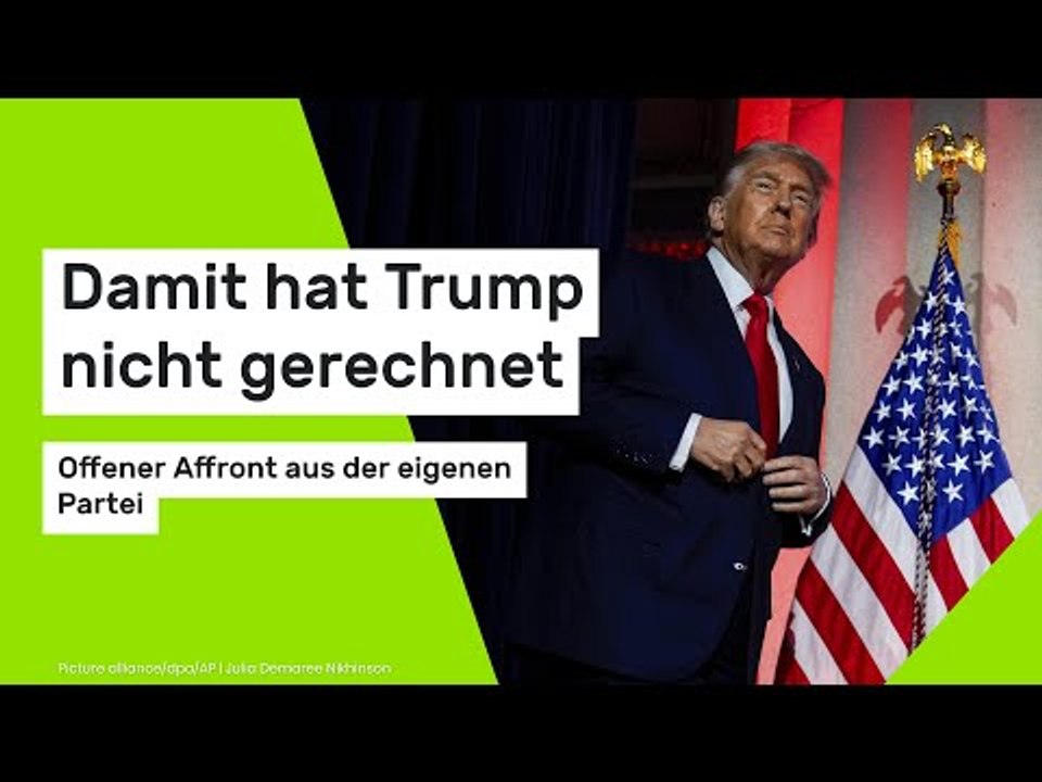 Damit hat Trump nicht gerechnet – offener Affront aus der eigenen Partei