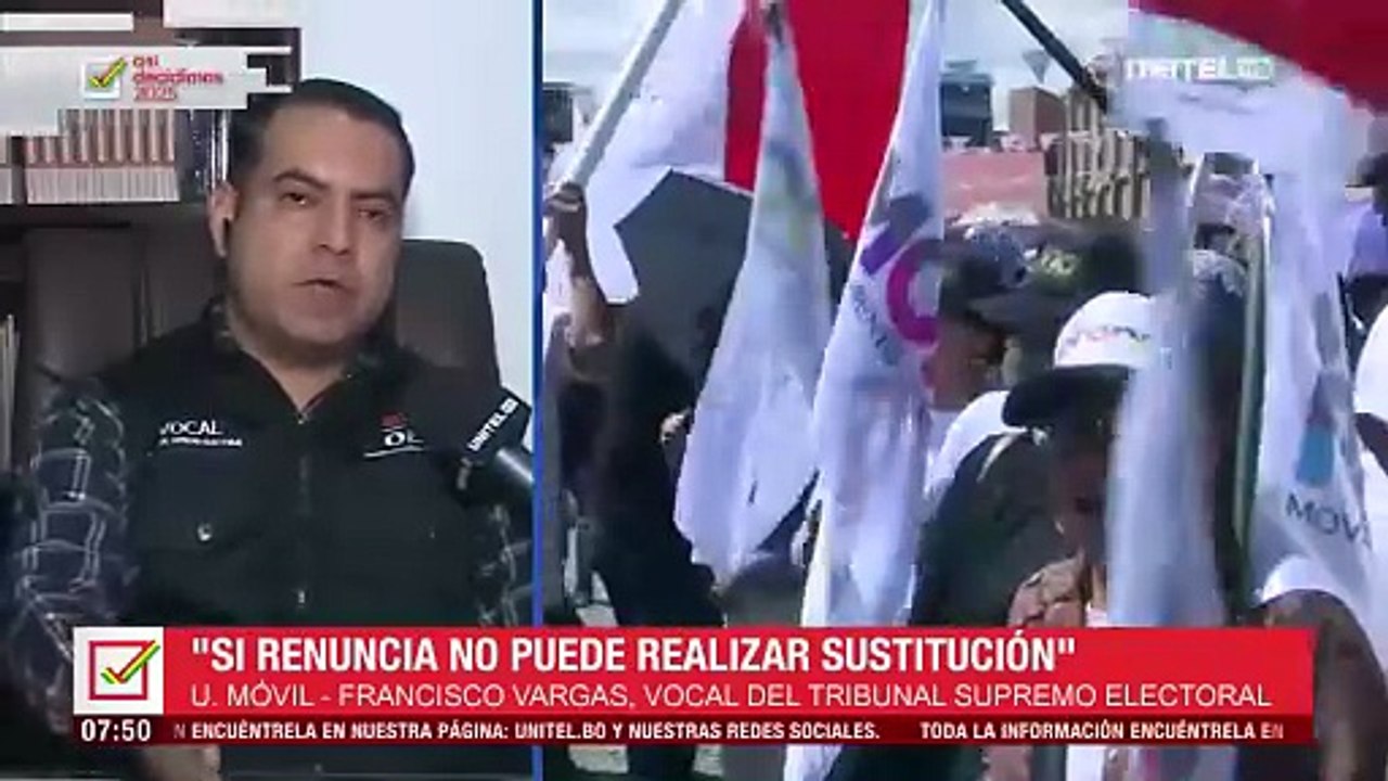 Si algún candidato renuncia ya no puede haber sustitución por esta causal, señala vocal Vargas
