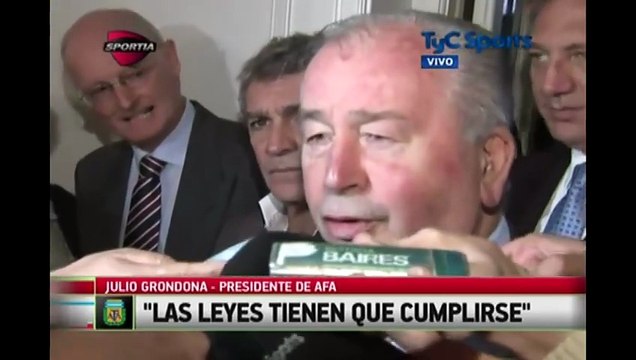 Julio Grondona desafió a los periodistas: Ustedes son parte de la violencia