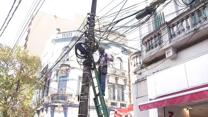 CPFL e Prefeitura retiram cabos aéreos em Santos