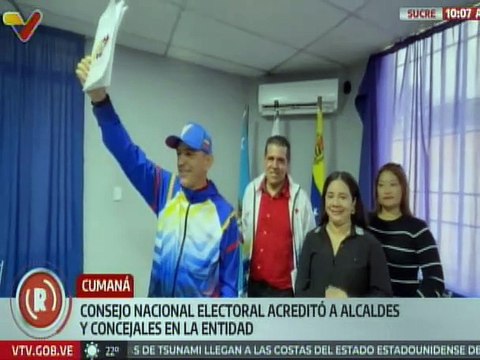En Cumaná el CNE realizó la proclamación de los alcaldes y concejales electos en los 15 municipios
