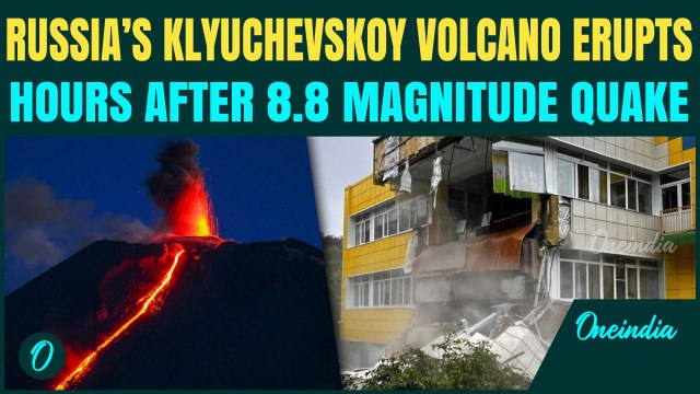 BREAKING: Russia’s Klyuchevskoy Volcano Erupts After 8.8 Magnitude Kamchatka Earthquake; Spews Lava