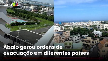 Vídeos mostram as sirenes de alerta de tsunami no Japão