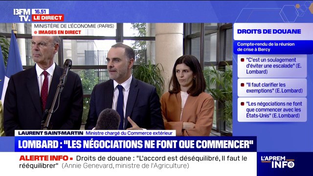 Droits de douane de 15% pour l'UE: pour le ministre chargé du Commerce extérieur, il est faux de dire que le Royaume-Uni a un meilleur accord que l'Union européenne