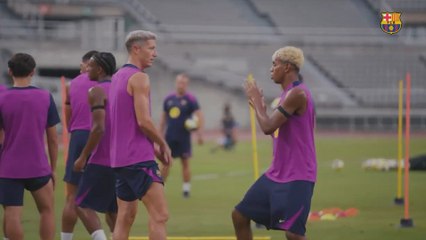 La 'pelea' entre Lamine y Lewandowski