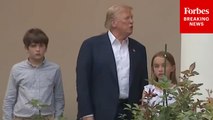 Trump Hosts His Grandchildren At The White House
