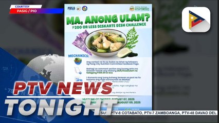 Pasig Nutrition Committee launches P200 ‘Diskarte Dish’ challenge