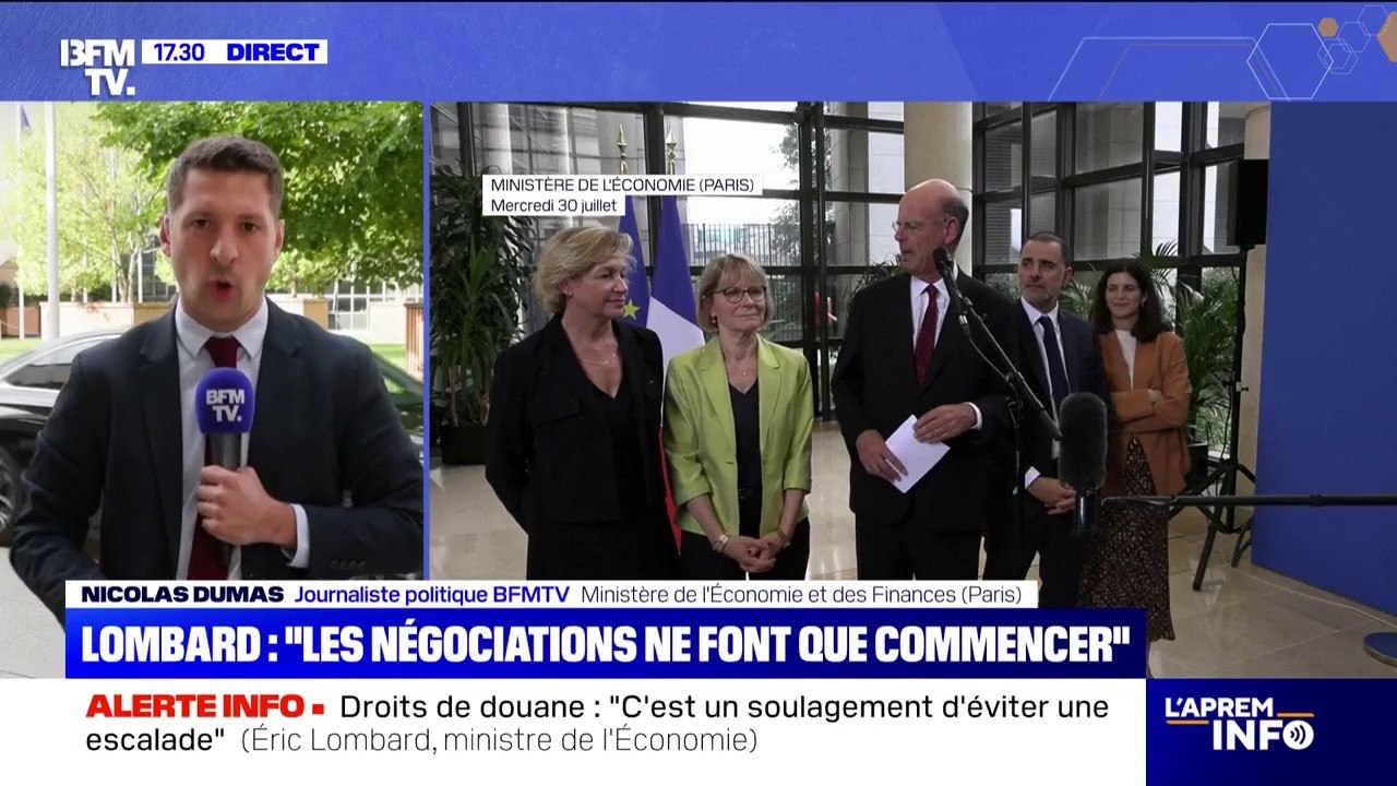 Droits de douane: les ministres ont assuré aux filières les plus touchées que les négociations allaient se poursuivre dans les jours à venir