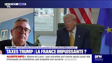 Droits de douane: "C'est le signe patent d'une Europe qui est un nain politique", assure Yves Jégo, ancien député