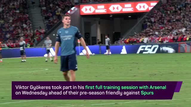 Gyokeres trains with Arsenal for first time