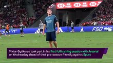 Gyokeres trains with Arsenal for first time
