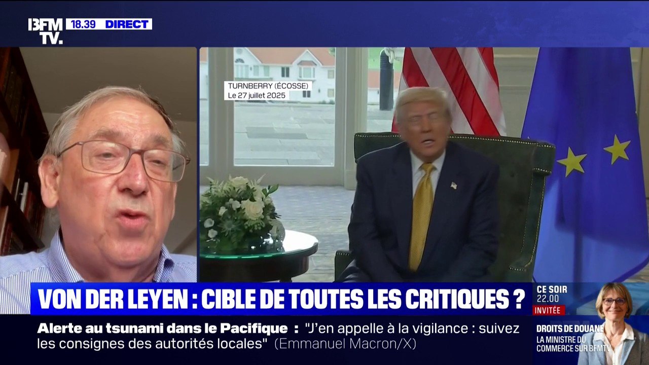 Droits de douane: "Ursula von der Leyen a obtenu l'accord le moins mauvais possible", assure Jean-Luc Demarty, ancien directeur général du commerce extérieur de la Commission européenne