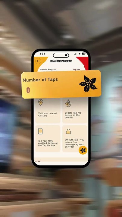10 taps is all it takes for a free cup of coffee.