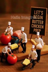 yummiest butter chicken by tiny chefs #MiniatureMagic #miniart#aivideo # #foryou #butterchicken