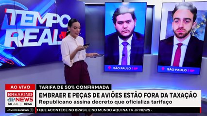 Trump exclui setores estratégicos brasileiros do tarifaço | TEMPO REAL