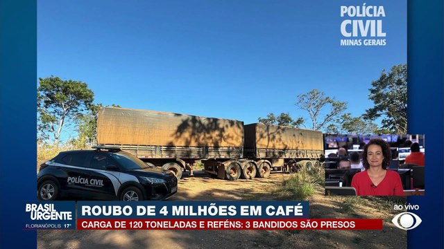 Criminosos roubam carga de R$ 4 milhões em café em MG
