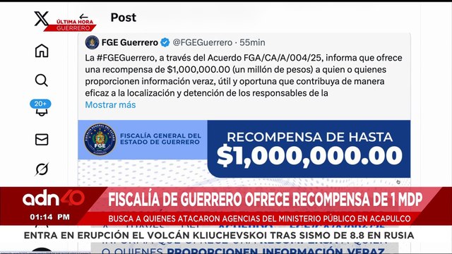 🚨¡Última Hora! Ofrecen 1 MDP de recompensa por información sobre ataque a sus instalaciones