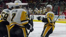 Wilson with a great redirect to get Penguins on the board