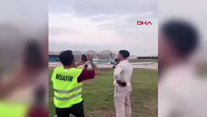 Adana'da düşen eğitim uçağı, evlilik teklifinden sonra irtifa kaybetmiş; o anlar kamerada!