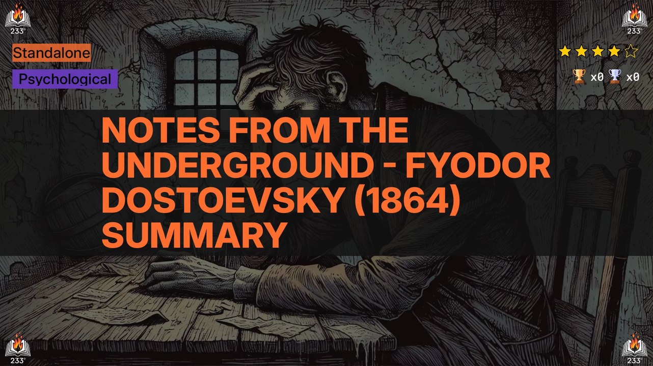 Notes from the Underground - Fyodor Dostoevsky (1864) Summary