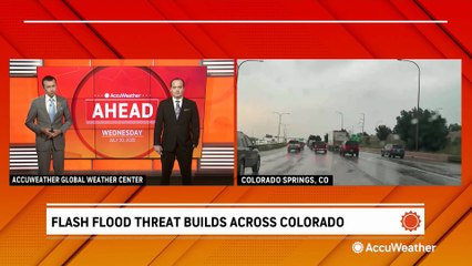 Flash flood threat builds across Colorado