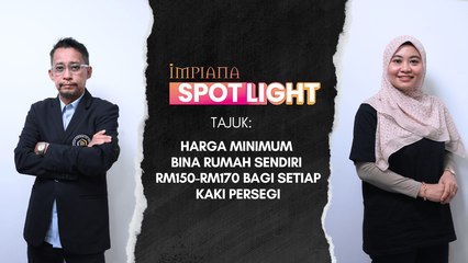 Harga Minimum Bina Rumah Sendiri RM150-RM170 Setiap Kaki Persegi