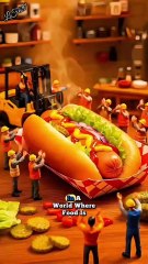Tiny Workers Assemble a Giant Hotdog! #TinyWorkers #GiantHotdog #MiniWorld #FoodBuild #SatisfyingVideo #HotdogLovers #GiantFoodCreation #TinyChefs #WholesomeContent
