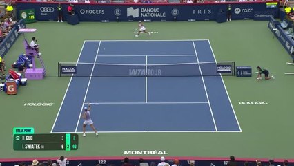 Swiatek dominant in Montreal, but no double bagel