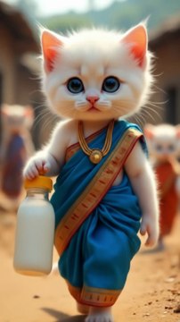 Cute Baby Cat Drinking Milk 🍼 | Adorable Kitten Moment | Dudi Dum Dum Dum 🐱