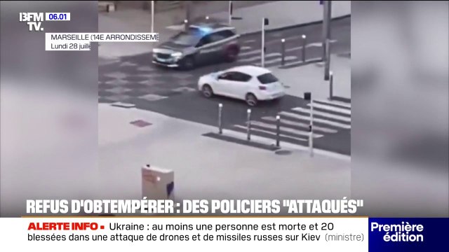 Une voiture de police percutée dans les quartiers nord de Marseille, après un refus d'obtempérer