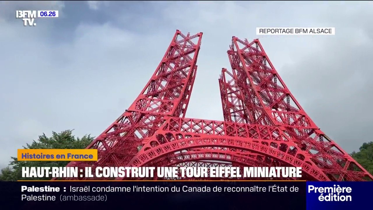 Haut-Rhin: ce passionné construit une réplique miniature de la tour Eiffel...de 30 mètres de haut
