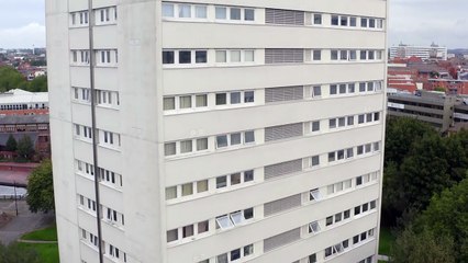 drone shot flying over spaghetti junction 01