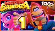 Donkey Kong Bananza Walkthrough Part 1 (Switch 2) 100%  Ingot Isle Cave-In