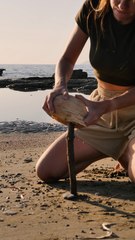 Learn the easiest and safest hack to open a coconut quickly!