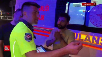 Aksaray'da alkollü sürücü kaza yaptı