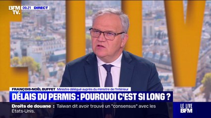 Permis de conduire: "Il faut qu'on augmente notre taux de réussite", déclare François-Noël Buffet, ministre délégué auprès du ministre de l'Intérieur