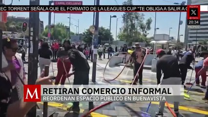 Autoridades retiran el comercio informal a los alrededores de Buenavista
