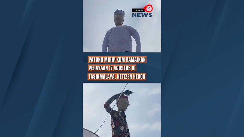 Patung Mirip KDM Ramaikan Perayaan 17 Agustus di Tasikmalaya, Netizen Heboh