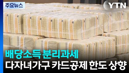 배당소득 분리과세...다자녀가구 카드공제 한도 상향 / YTN