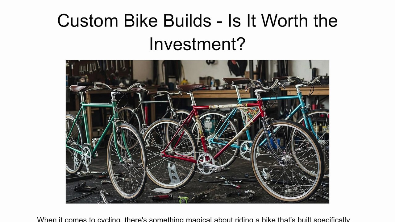 Custom Bike Builds - Is It Worth the Investment? | Niall O'Riordan UBS
