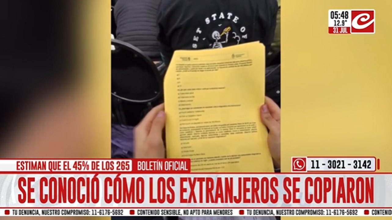 Residencias médicas y fraude: se conoció cómo se copiaron los extranjeros