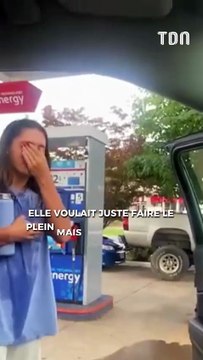 Elle fait le plein d'essence mais ça tourne mal