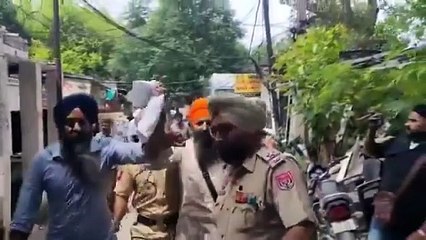 While being produced in court, MP Amritpal Singh's