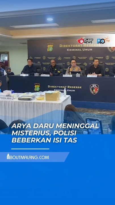 TEMUAN TAS ARYA DARU YANG MENINGGAL MISTERIUS: POLISI BEBERKAN ISINYA