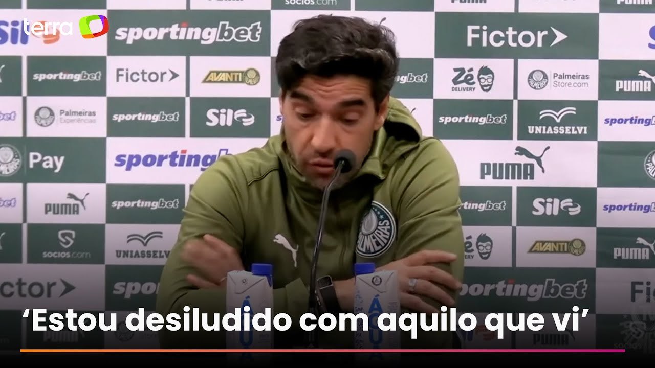Abel Ferreira ‘abandona’ coletiva após falar em ‘tristeza’ com o VAR em derrota para o Corinthians
