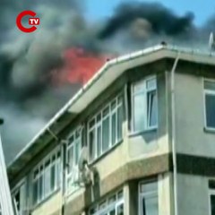Üsküdar’da 3 katlı binada yangın paniği!