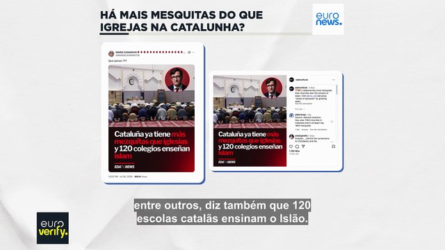 Há mais mesquitas do que igrejas na Catalunha?